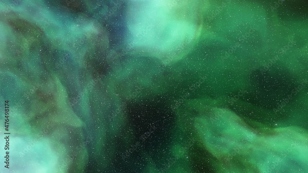 Obraz premium Planetary nebula in deep space. Abstract colorful background 3d render