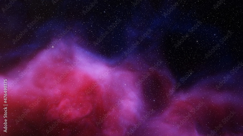 Obraz premium Planetary nebula in deep space. Abstract colorful background 3d render