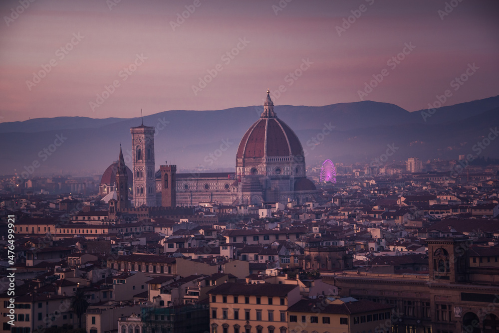 Naklejka premium The magic of Florence during Christmas time