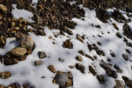 Rocks with snow texture