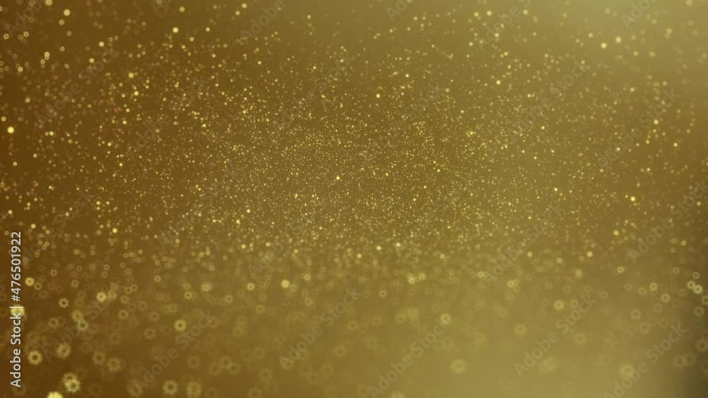 Gold Particles And Bokeh Background. Elegant gold particles and bokeh on a light background are useful for white or black text.