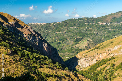 Canyon and river forming the so called Stretta di Longi, Galati Mamertino