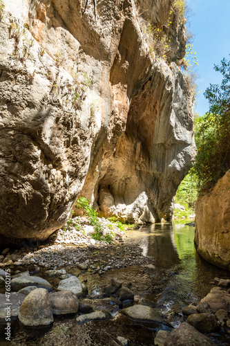 Canyon and river forming the so called Stretta di Longi, Galati Mamertino