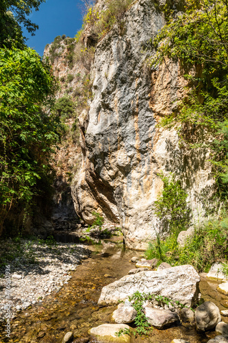 Canyon and river forming the so called Stretta di Longi, Galati Mamertino