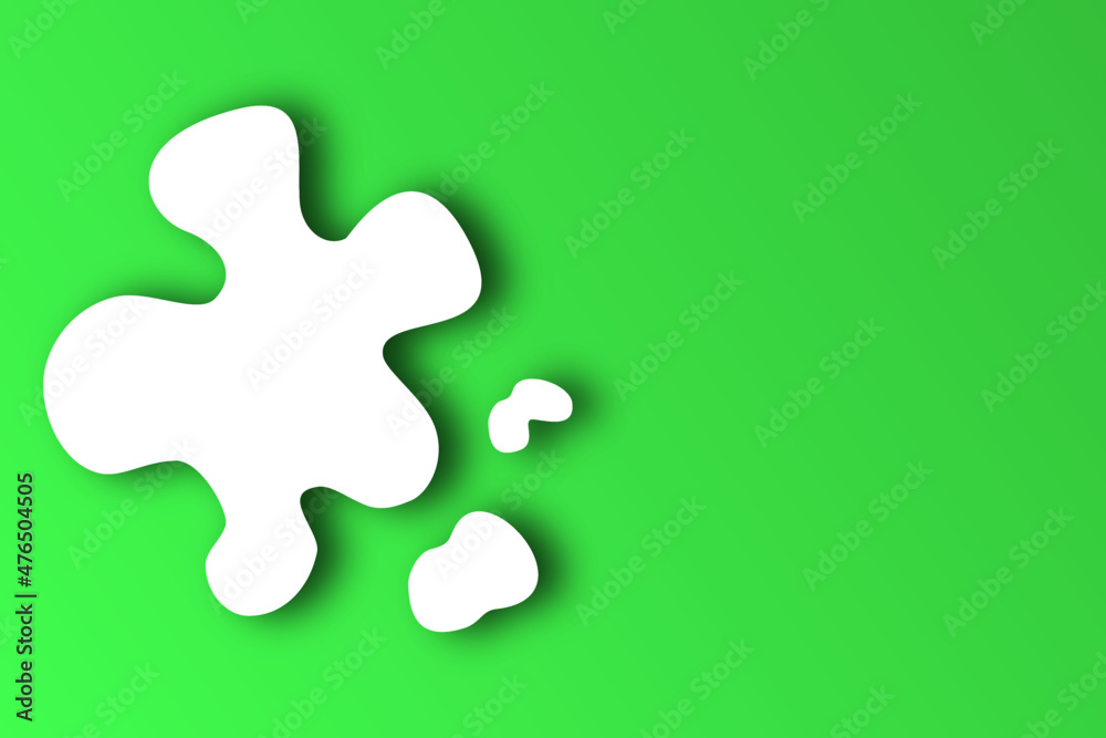 
Abstract green background with space for text. Green circles and waves with blur and shadows. 3d vector graphics on vintage background.