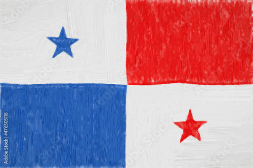 Panama painted flag