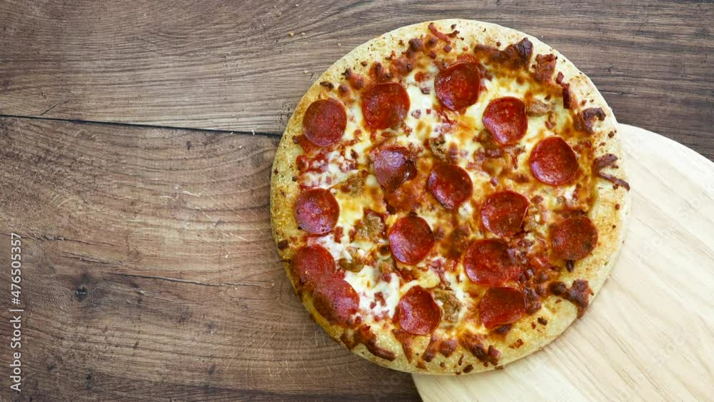 Serving a Pepperoni Pizza with Room for Copy Serving a Pepperoni Pizza with Room for Copy