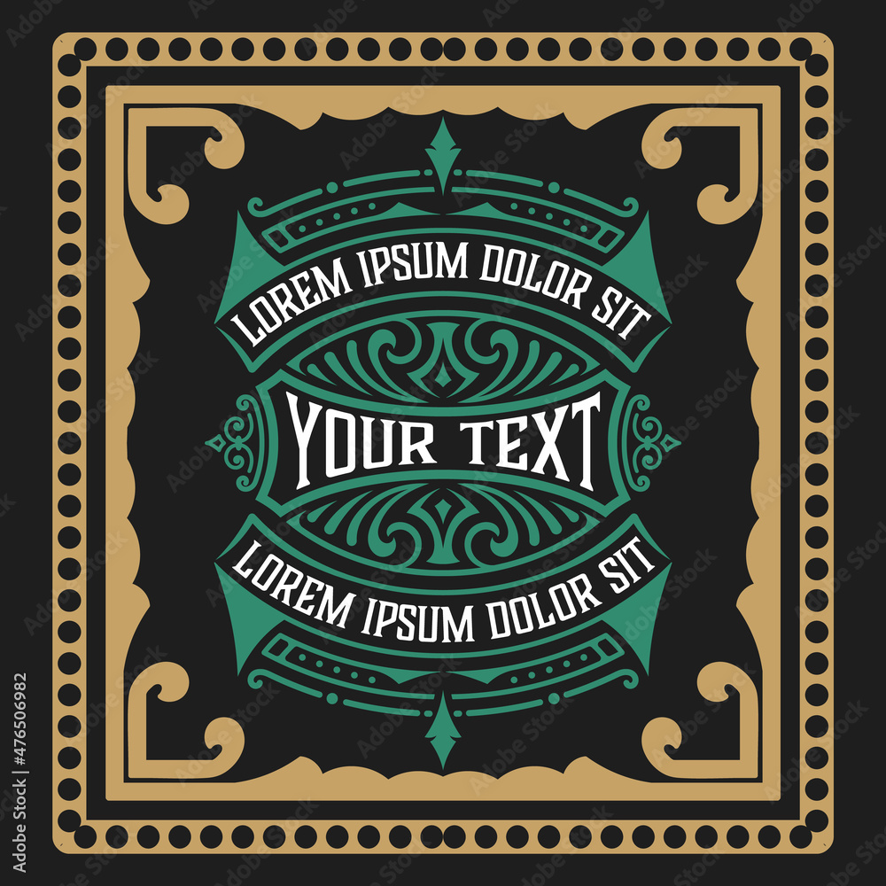 Obraz premium Western card with vintage style