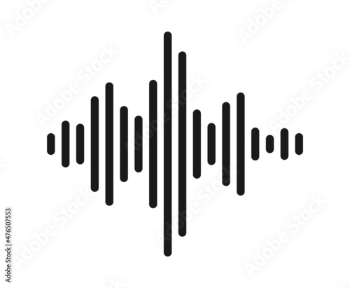 Sound waves. Icon. Vector illustration.