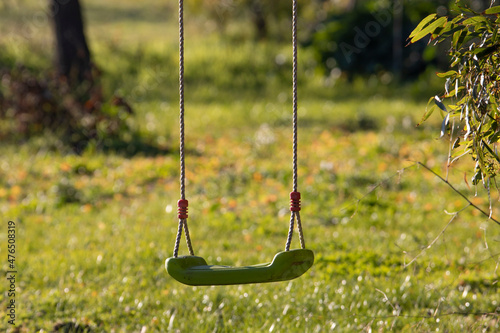rope swing for children in the garden