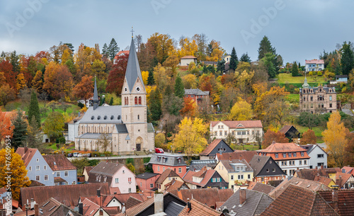 Panoramic view of the town of Kulmbach in Germany