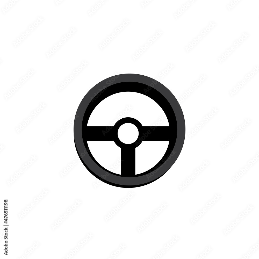 Steering wheel logo vector flat design Steering wheel logo vector flat design
