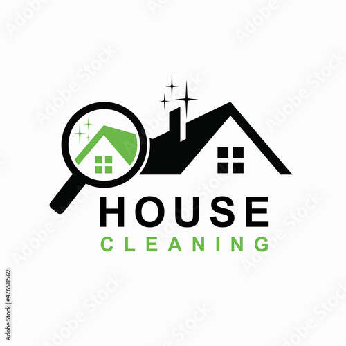 best house cleaner logo, house logo design