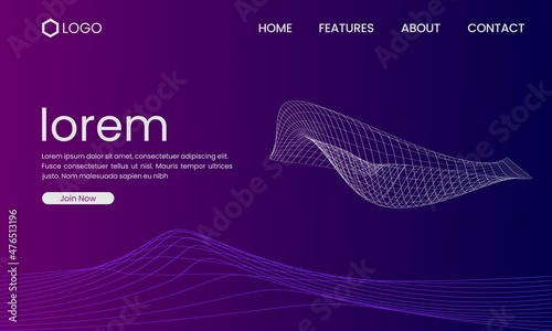 technology landing page template design