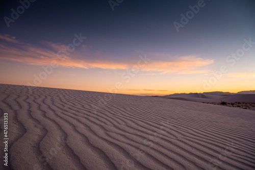 Days Last Light Fades Over Ripping Dune In White Sands