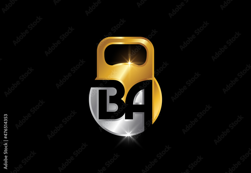 Initial Letter B A Logo Design Vector. Graphic Alphabet Symbol For Corporate Business Identity Initial Letter B A Logo Design Vector. Graphic Alphabet Symbol For Corporate Business Identity