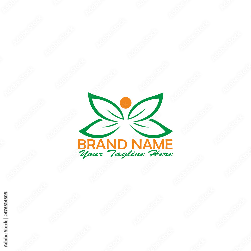 Obraz premium leaf people logo and symbol vector image