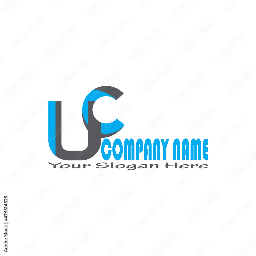 Initial Letter UC Linked Design Logo Initial Letter UC Linked Design Logo