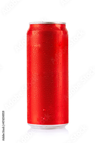 Canvas Print Red soda can isolated