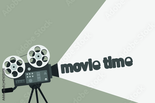 Movie time concept. Template for cinema poster, banner. Vector