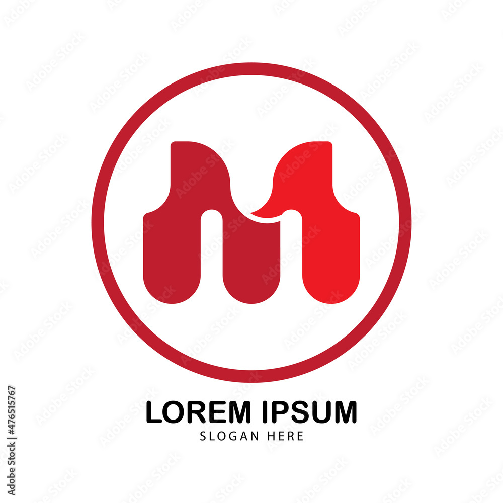 Obraz premium Letter M logotype with modern concept. design vector