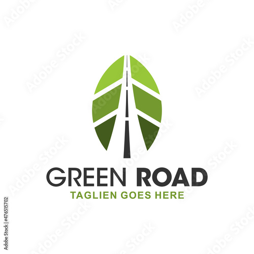 green road inspiration illustration logo design