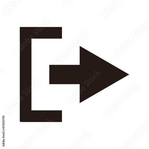 exit symbol. close vector icon. exit icon sign