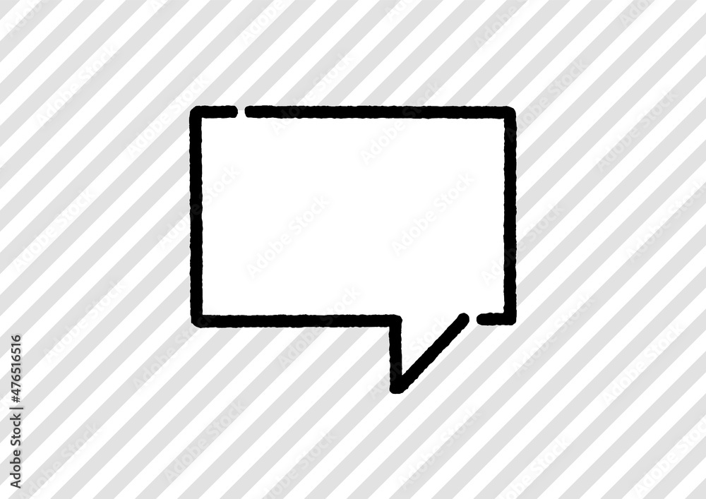 手書きの白く塗ったの四角い吹きだし - グレーの斜めしましまの背景の素材 - Speech bubb
手書きの白く塗ったの四角い吹きだし - グレーの斜めしましまの背景の素材 - Speech bubb