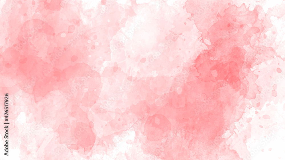 Fototapeta premium Soft pink watercolor background and abstract colorful background, paper texture. Watercolor texture on paper in soft pink color for background, abstract watercolor painting