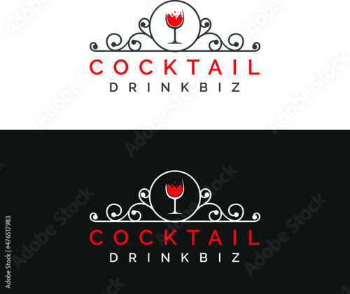 Cocktail Drinkbiz Logo -Logo Template.