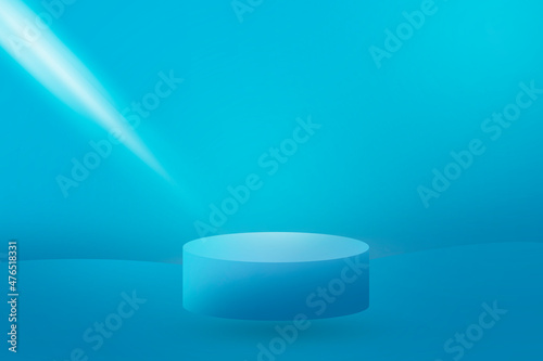 abstract blue 3d podium background