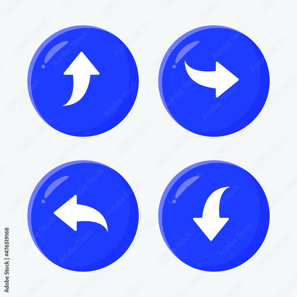 A set vector arrow 3d icons of modern trend in the style with gradient, blur and transparency. The collection includes 4 icons in a single style of business, finance, website, etc A set vector arrow 3d icons of modern trend in the style with gradient, blur and transparency. The collection includes 4 icons in a single style of business, finance, website, etc