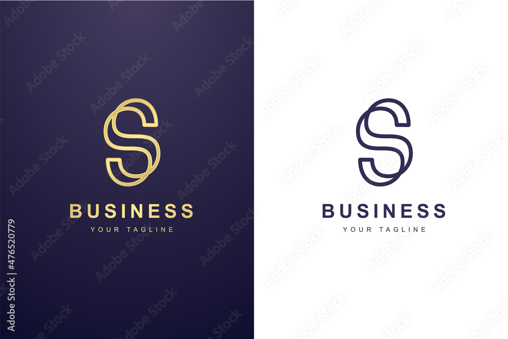 Initial Letter S Logo For Business or Media Company.