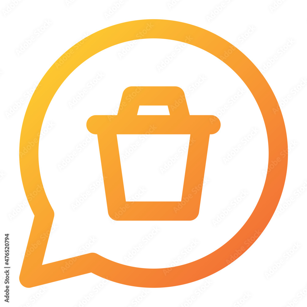 delete chat icon illustration delete chat icon illustration