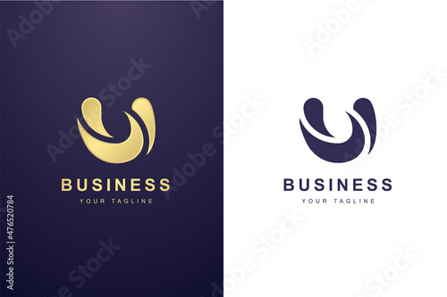 Initial Letter U Logo For Business or Media Company.