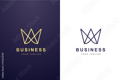 Initial Letter W Logo For Business or Media Company.