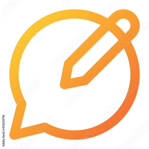 edit chat icon illustration