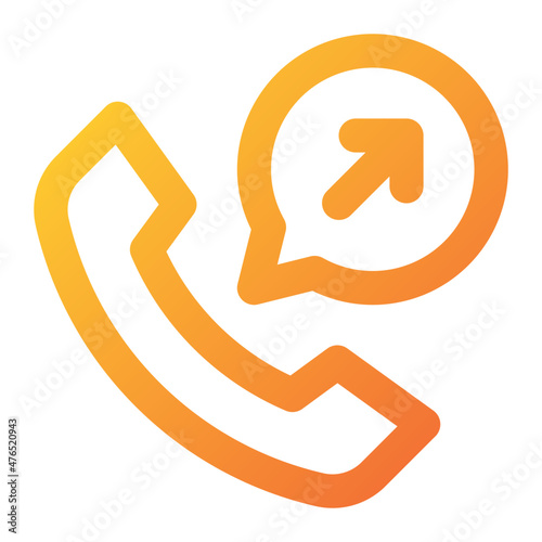 outgoing call icon illustration