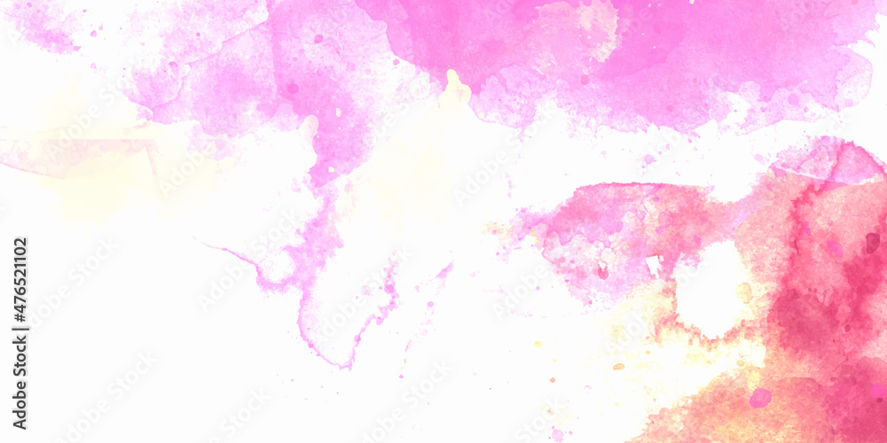 abstract watercolor background with strokes Pink gradient and white abstract background, watercolor spots, copy space. Abstract grungy hot pink, violet red and dark magenta colorful hand drawn.