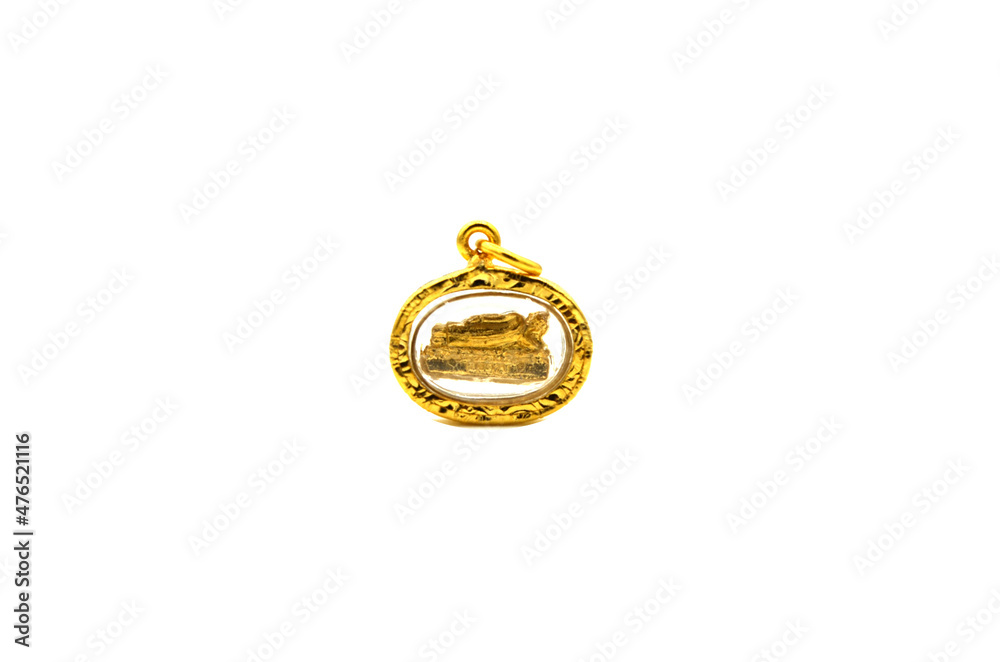 Thai buddha amulet pendant isolated on white background Thai buddha amulet pendant isolated on white background