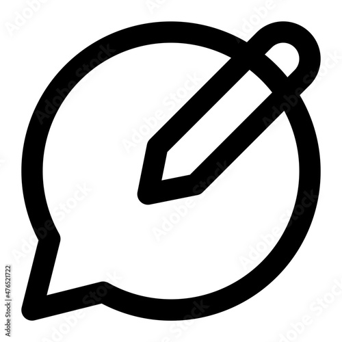 edit chat icon illustration