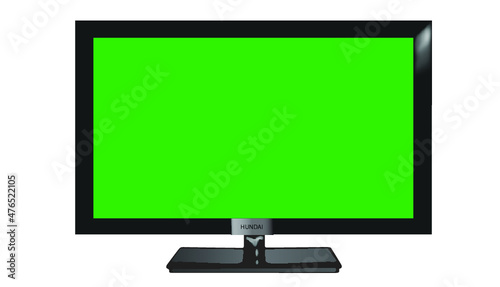 lcd monitor isolated on white