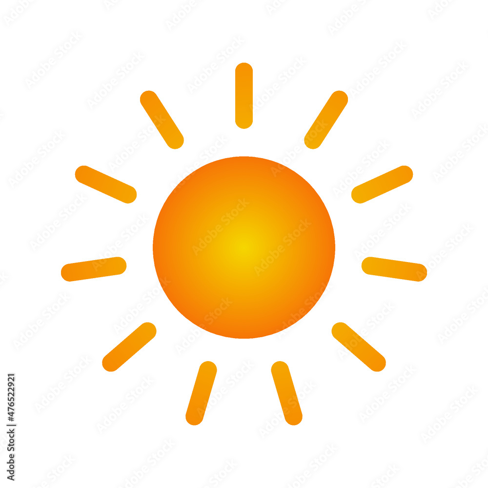 Sun icon, vector flat style, summer style. vector illustration Sun icon, vector flat style, summer style. vector illustration