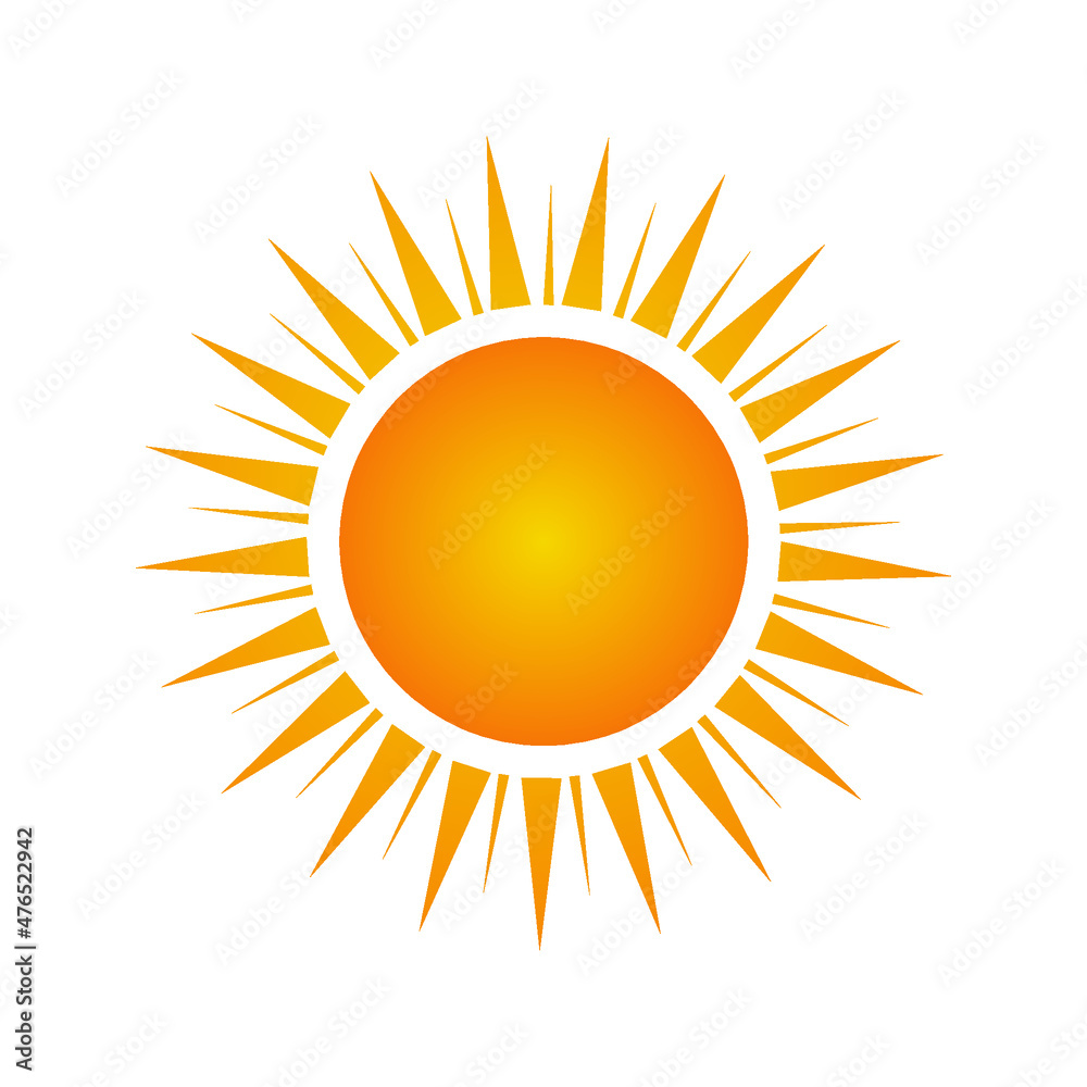 Sun icon, vector flat style, summer style. vector illustration Sun icon, vector flat style, summer style. vector illustration