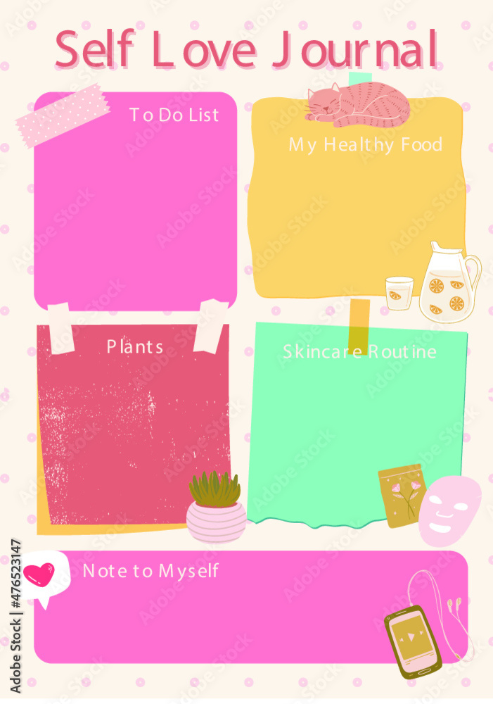 Pink Self Love Journal Planner Pink Self Love Journal Planner