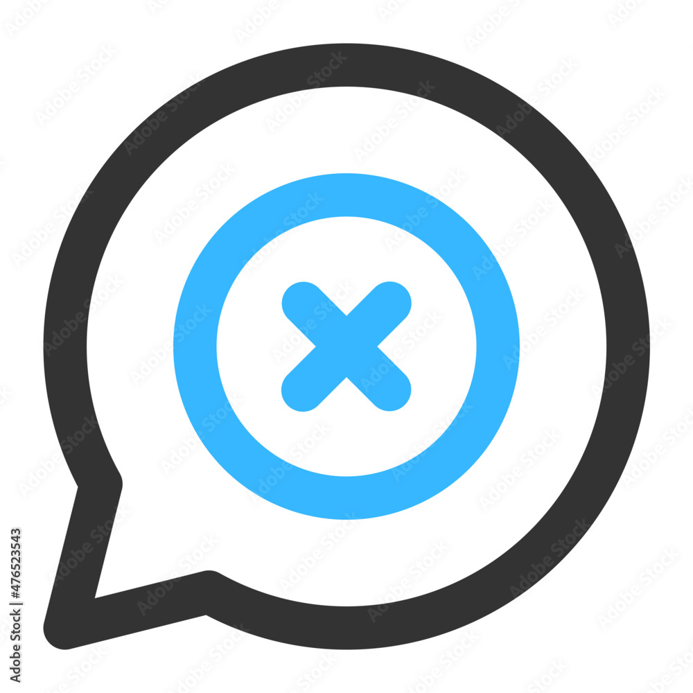 delete chat icon illustration