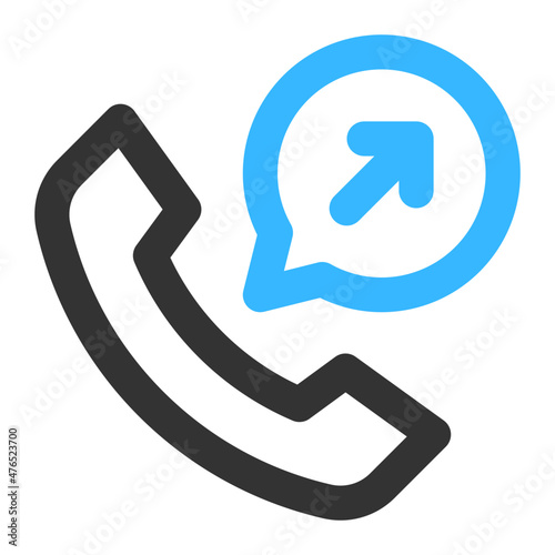 outgoing call icon illustration