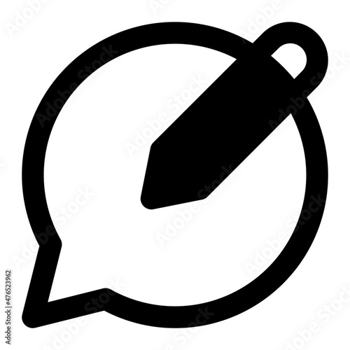 edit chat icon illustration
