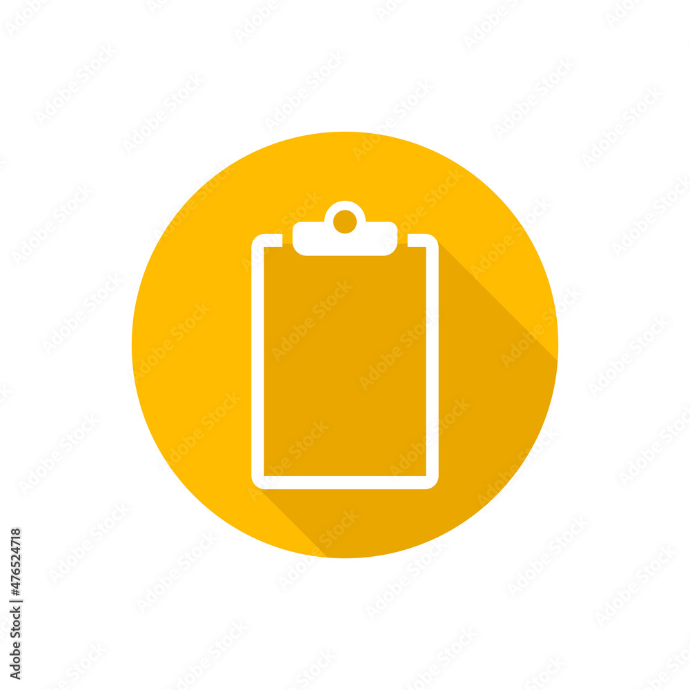 Clipboard flat icon with shadow Clipboard flat icon with shadow