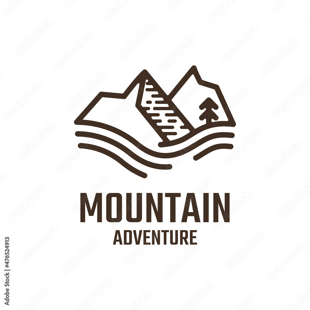 Illustration vector graphic of Mountain Adventure, good for logo design